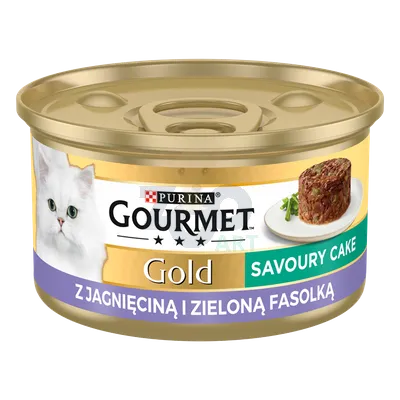 Purina Gourmet Gold Savoury Cake z jagnięciną i zieloną fasolką 85g