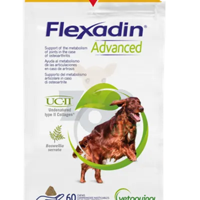 VETOQUINOL Flexadin Advanced Dietetyczna Karma Uzupełniająca Dla Psów  180g (60 kąsków)