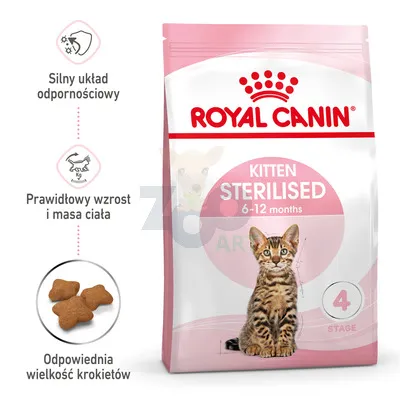 ROYAL CANIN  Kitten Sterilised 3,5kg karma sucha dla kociąt od 6 do 12 miesiąca życia, sterylizowanych