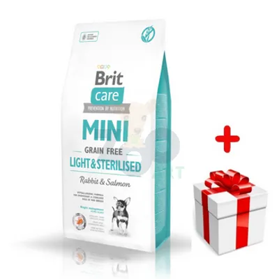 BRIT CARE Mini Grain-Free Light&Sterilised 400g + niespodzianka dla psa GRATIS!