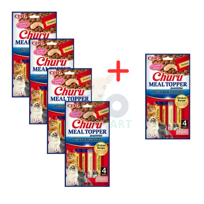 INABA  Cat Meal Topper Chicken Recipe 4x14 (56g) 4+1 GRATIS