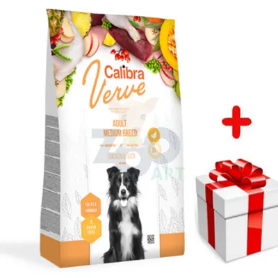 Calibra Dog Verve Adult Medium Breed Chicken & Duck 12kg + Niespodzianka dla psa GRATIS