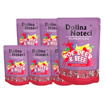 DOLINA NOTECI SUPERFOOD sarna i wołowina 10 x 300g - karma mokra dla psa