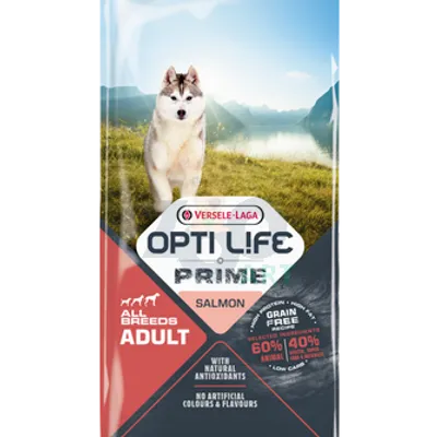 VERSELE-LAGA Opti Life Prime Adult Salmon 12,5kg - karma bezzbożowa dla dorosłych psów z łososiem