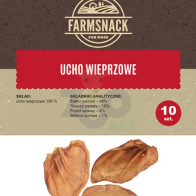 FarmSnack Ucho Wieprzowe 10szt