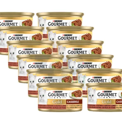 Purina Gourmet Gold kaczka/indyk w sosie 12x85g