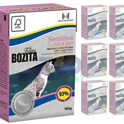 BOZITA Feline Sensitive Hair Skin 6 x 190g