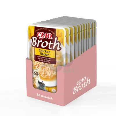 INABA Ciao Broth-karma uzupełniająca dla kota o smaku kurczaka w rosole 40g 9+3 GRATIS!