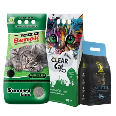 MIX Żwirków Benek, Clear Cat, Cat Royale - 25l