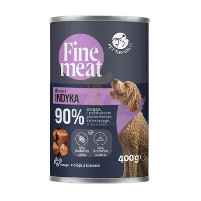 PetRepublic Fine Meat danie z indyka 400g dla psa