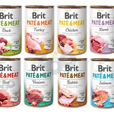 BRIT PATE & MEAT Mix  8x400g 8 Smaków