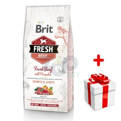 Brit Fresh Beef & Pumpkin Puppy Large Growth & Joints 12kg + niespodzianka dla psa GRATIS!