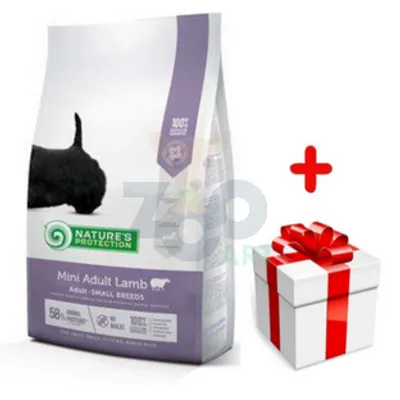 NATURES PROTECTION Mini Adult Lamb 2kg + niespodzianka dla psa GRATIS!