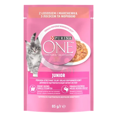 Purina One Junior Karma dla kociąt z łososiem i marchewką 85g