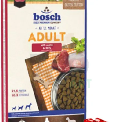 Bosch Adult Lamb & Rice, jagnięcina i ryż (nowa receptura) 15kg + NIESPODZIANKA DLA PSA GRATIS!