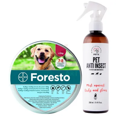 ELANCO Foresto Obroża dla psów powyżej 8kg + PETS ANTI INSECT 250ml