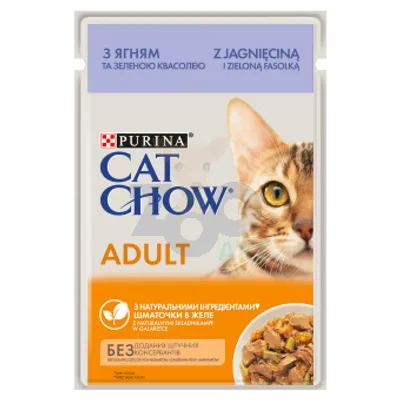 PURINA Cat Chow Adult Karma dla kotów z jagnięciną i zieloną fasolką w galaretce 85g