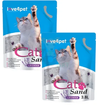 Żwirek Silikonowy dla Kota Cat Sand Lavender 2x3,8l