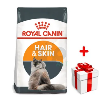 ROYAL CANIN Hair&Skin Care 4kg karma sucha dla kotów dorosłych, lśniąca sierść i zdrowa skóra + niespodzianka dla kota GRATIS!