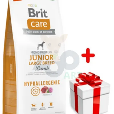 BRIT CARE Dog Hypoallergenic Junior Large Breed Lamb 12kg + niespodzianka dla psa GRATIS!