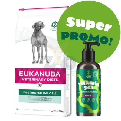 EUKANUBA Restricted Calorie 12kg + Olej z łososia norweskiego 300ml