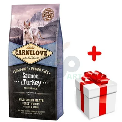 Carnilove Salmon & Turkey for Puppies 12kg + niespodzianka dla psa GRATIS!