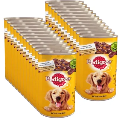 PEDIGREE Adult puszka 24x1200g - mokra karma pełnoporcjowa dla dorosłych psów, z kurczakiem w galaretce