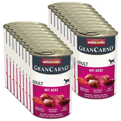 ANIMONDA Grancarno Adult Dog smak: Wołowina i serca 400g