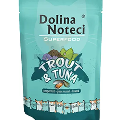 DOLINA NOTECI Superfood pstrąg i tuńczyk saszetka 85g