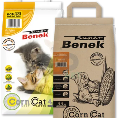 SUPER BENEK Żwirek kukurydziany Corn zapach Naturalny 7L