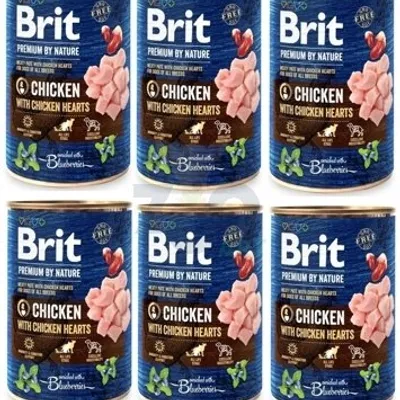 Brit Premium by Nature Chicken With Chicken Hearts 6x800g