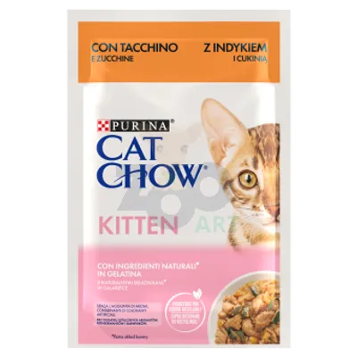 CAT CHOW Kitten Karma dla kociąt z indykiem i cukinią w galaretce 85g