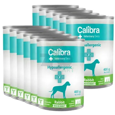 CALIBRA Veterianry Diets Dog Hypoallergenic Insect & Rabbit 12x400g