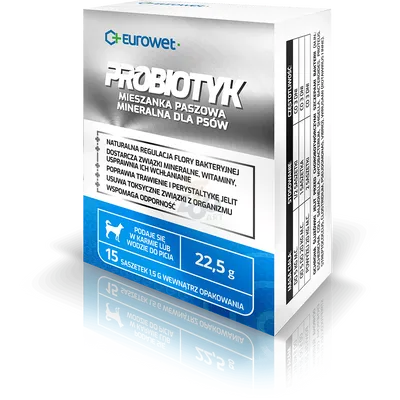 Eurowet Probiotyk w saszetkach dla psów 15 x 1,5g