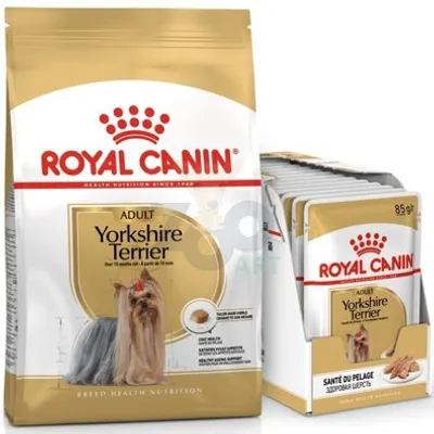 ROYAL CANIN Yorkshire Terrier Adult 7,5kg + Yorkshire Terrier Adult 24x85g