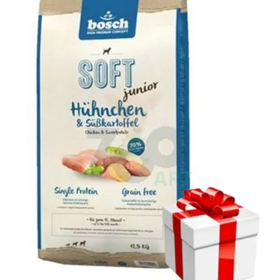 Bosch Soft Junior Kurczak&Bataty 12,5kg+Niespodzianka dla psa GRATIS