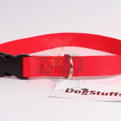 DogStuffs Obroża z plastikową klamrą 20mm/30-55cm czerwona