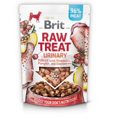 BRIT CARE Dog Raw Treat Urinary Turkey with Probiotics, Pumpkin and Cranberries 40g