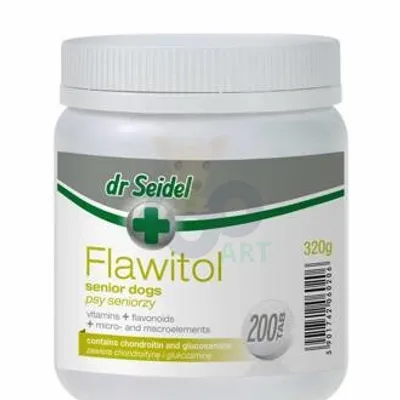 FLAWITOL dla psów seniorów Preparat witaminowo-mineralny z flawonoidami z winogron 200tab