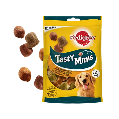 PEDIGREE Tasty Minis 130g - przysmak dla dorosłych psów, o smaku kurczaka i kaczki