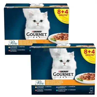 Purina Gourmet Perle Mini Fileciki Karma dla kotów 24x85g