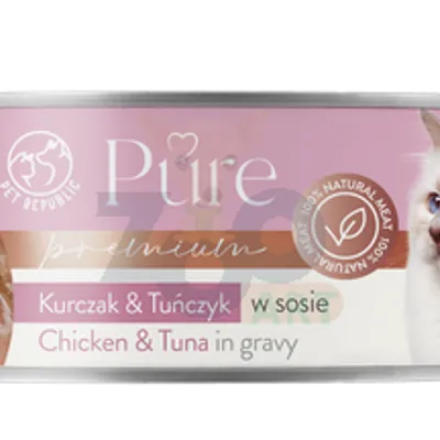 PetRepublic Pure kurczak & tuńczyk w sosie 80g