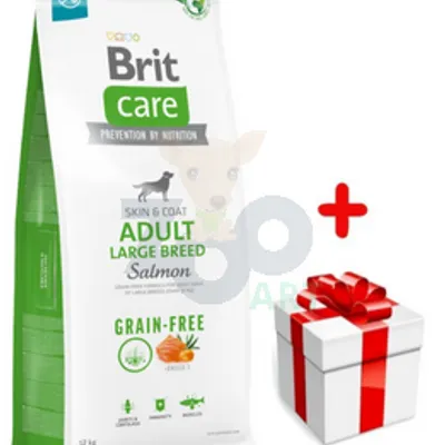 BRIT CARE Dog Grain-free Adult Large Breed Salmon 12kg + niespodzianka dla psa GRATIS!