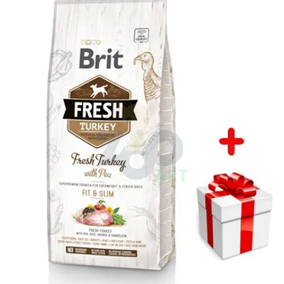 Brit Fresh Turkey & Pea Adult Fit & Slim 12kg + niespodzianka dla psa GRATIS!