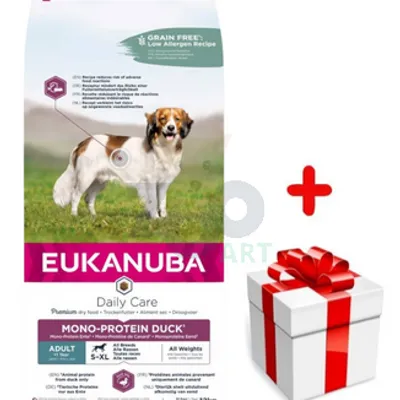 EUKANUBA-Adult Daily Care Mono-Protein duck-12kg + niespodzianka dla psa GRATIS!