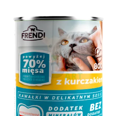 Frendi kawałki w delikatnym sosie z kurczakiem 800g dla kota