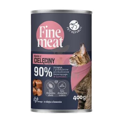 PetRepublic Fine Meat danie z cielęciny 400g dla kota