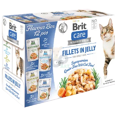 BRIT CARE Cat Fillets in Jelly mix 12x85g