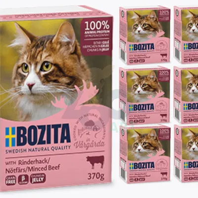 BOZITA Cat Siekana Wołowina W Galaretce 6 x 370g