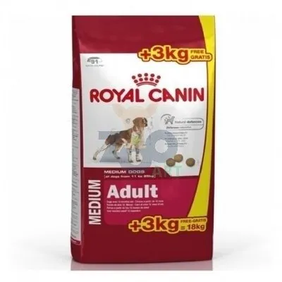 ROYAL CANIN Medium Adult 15kg + 3kg | Darmowa dostawa